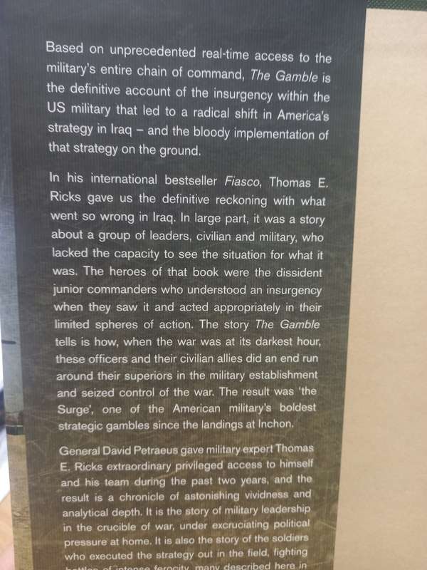 The Gamble: General Petraeus and the American Military Adventure in Iraq - Thomas E Ricks