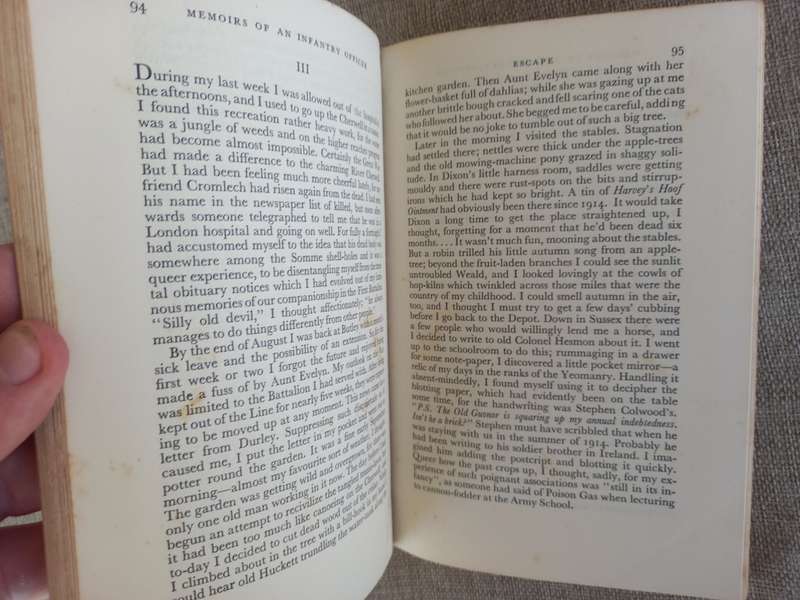 Memoirs of an Infantry Officer - Siegried Sassoon