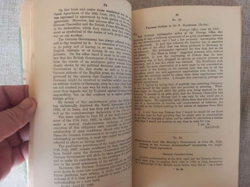 Documents concerning German-Polish Relations and the outbreak of hostilities between Great Britain a
