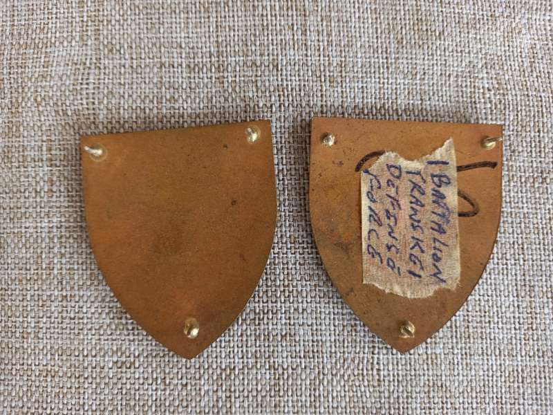 1 Transkei Battalion flashes (old type) - shoulder flash set