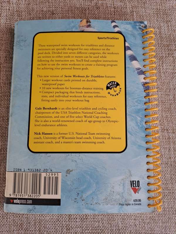 Workouts - in a binder - swim workouts for Triathletes - Gale Bernhardt and Nick Hansen