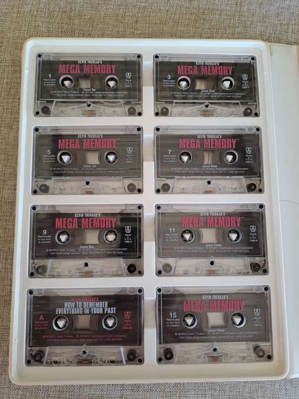 KEVIN TRUDEAU`S MEGA MEMORY (AUDIO CASSETTES) 8 CASSETTES
