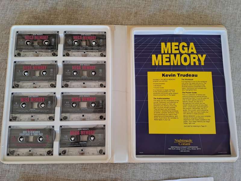KEVIN TRUDEAU`S MEGA MEMORY (AUDIO CASSETTES) 8 CASSETTES