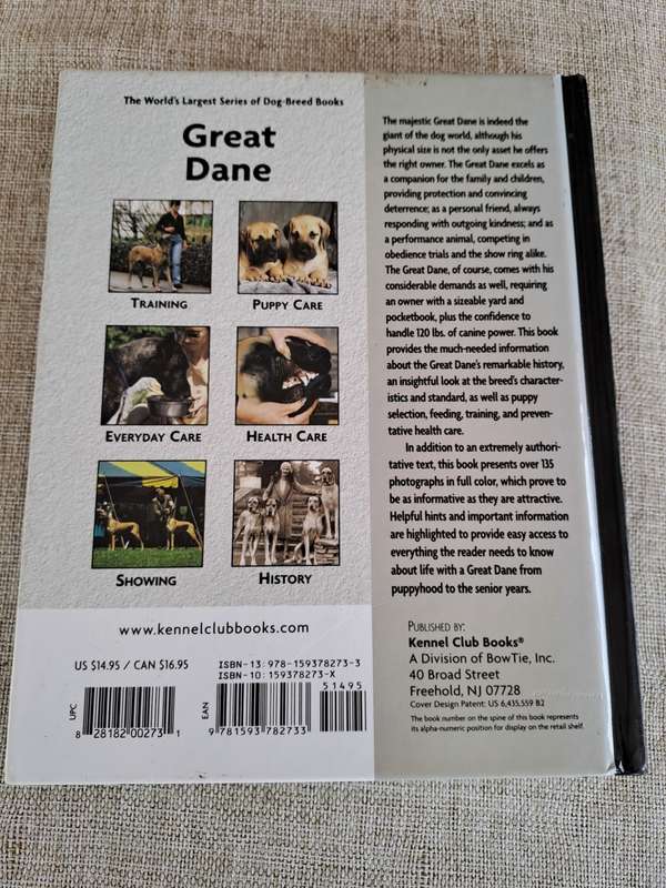 Great Dane - a Kennel Club Book- a comprehensive guide to owning and caring for your dog