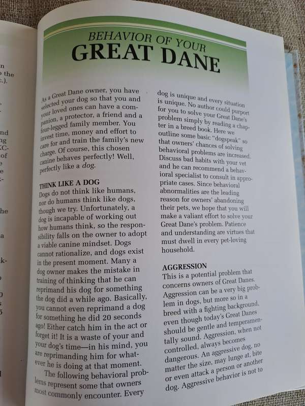 Great Dane - a Kennel Club Book- a comprehensive guide to owning and caring for your dog