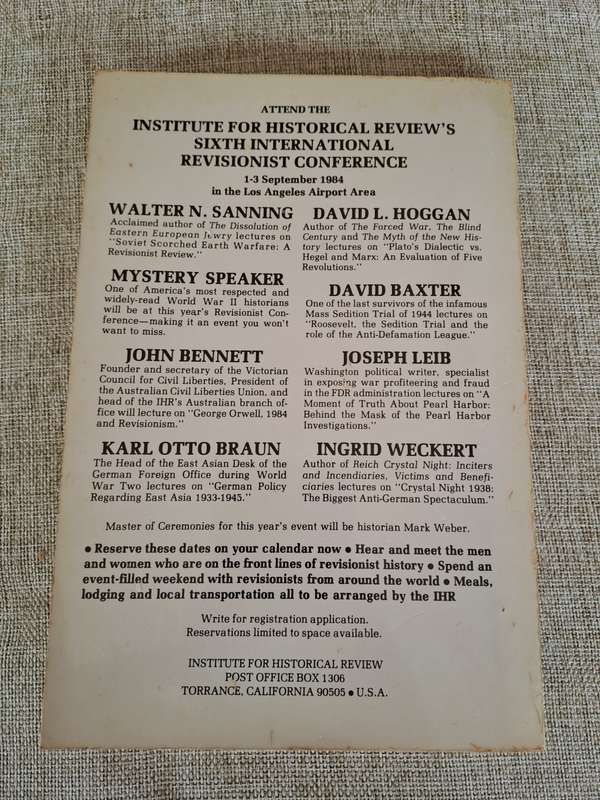 The Journal of Historical Review - Vol 5 Number 1 - Spring 1984