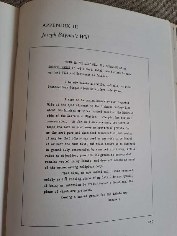 Joseph Baynes Pioneer - R.O. Pearse