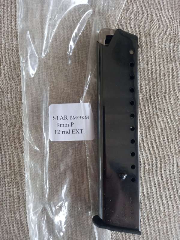Star BM/BKM 9mm Para 12round extended magazine