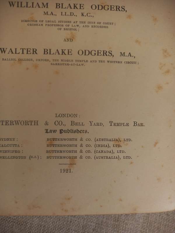 Powell`s Principles and Practice of the Law of Evidence - 10th edition - William Blake Odgers - 1921