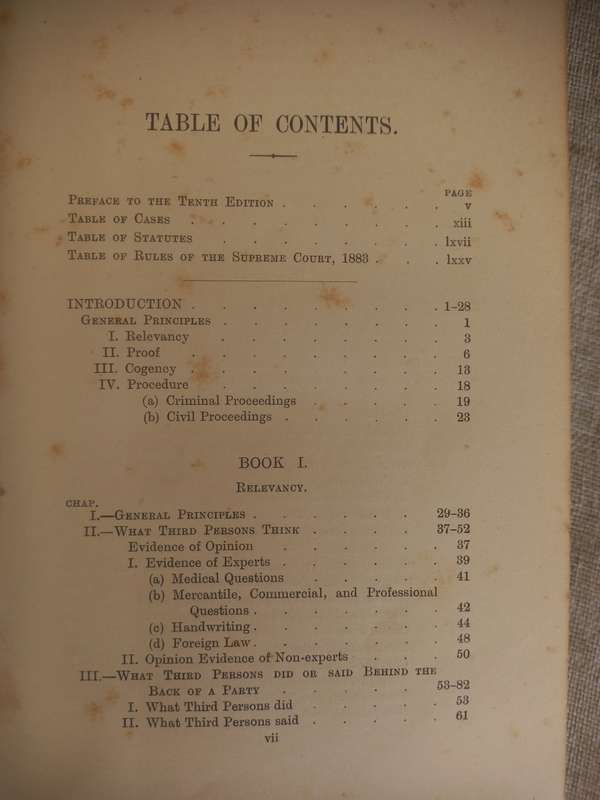 Powell`s Principles and Practice of the Law of Evidence - 10th edition - William Blake Odgers - 1921