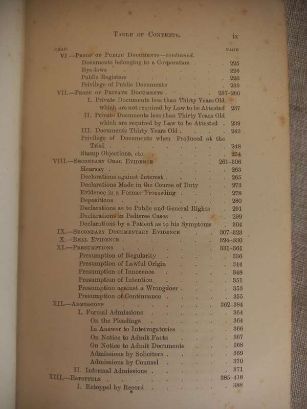 Powell`s Principles and Practice of the Law of Evidence - 10th edition - William Blake Odgers - 1921