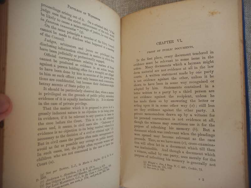Powell`s Principles and Practice of the Law of Evidence - 10th edition - William Blake Odgers - 1921