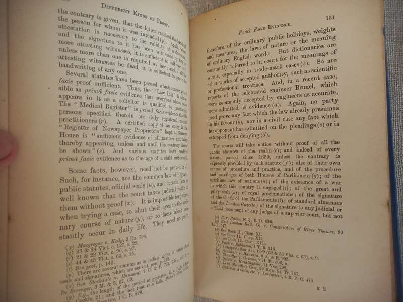 Powell`s Principles and Practice of the Law of Evidence - 10th edition - William Blake Odgers - 1921