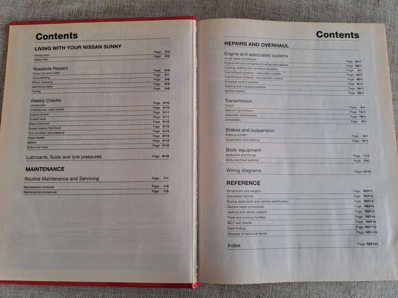 Nissan Sunny Service and Repair Manual April 1991 to 1995 - Haynes