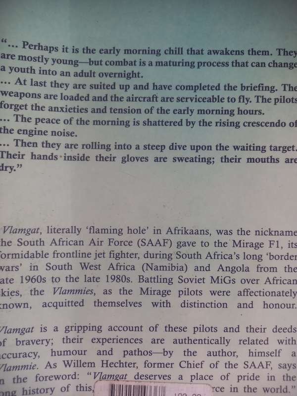 VLAMGAT-- The story of the Mirage F1 in the South African Air Force - Brig-Genl Dick Lord