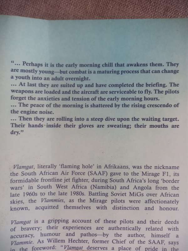 VLAMGAT-- The story of the Mirage F1 in the South African Air Force - Brig-Genl Dick Lord