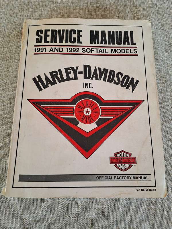 Harley-Davidson Service Manual 1991 and 1992 Softail Models