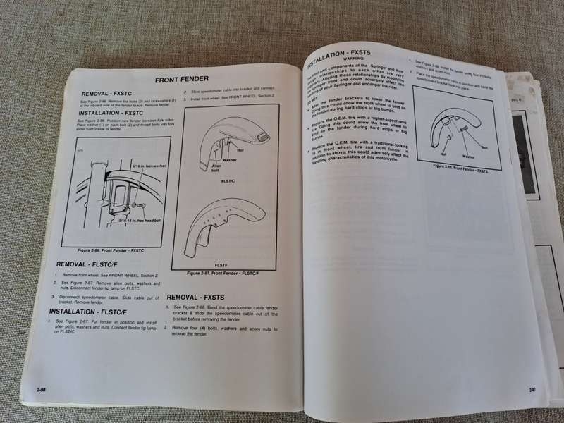 Harley-Davidson Service Manual 1991 and 1992 Softail Models