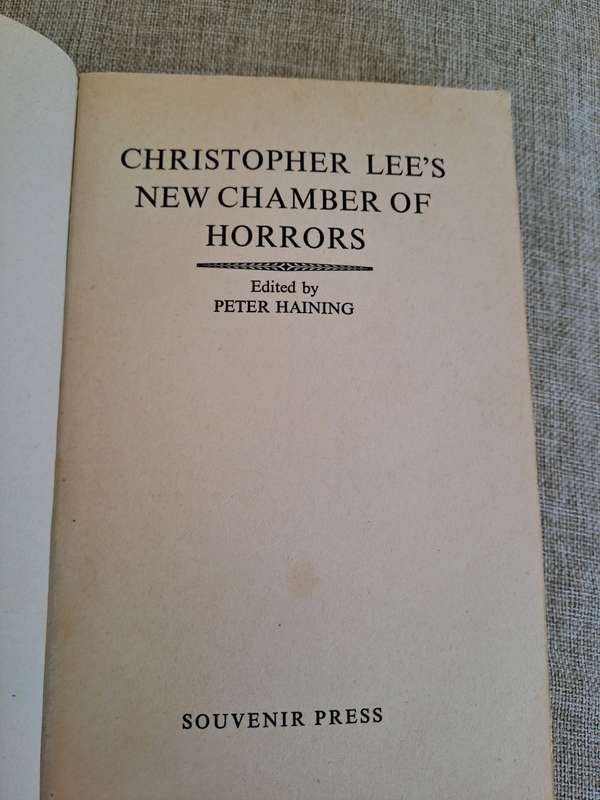 Christopher Lee`s New Chamber of Horrors (Proof Copy) - Edited by Peter Haining