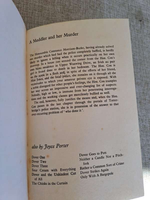 The Meddler and Her Murder (Uncorrected Proof Copy) - Joyce Porter
