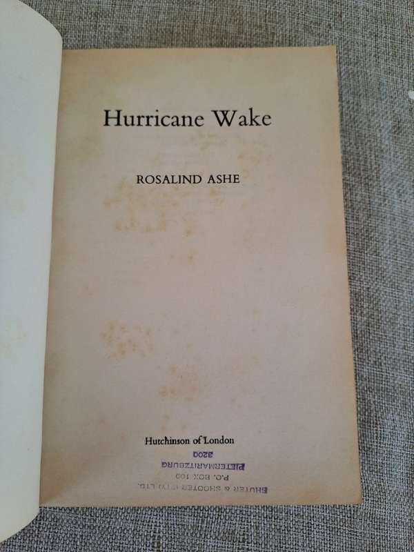 Hurricane Wake (Uncorrected Proof Copy) - Rosalind Ashe
