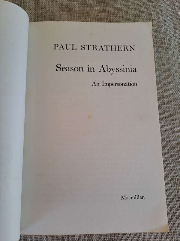 Season in Abyssinia (Uncorrected Proof Copy) - Paul Strathern