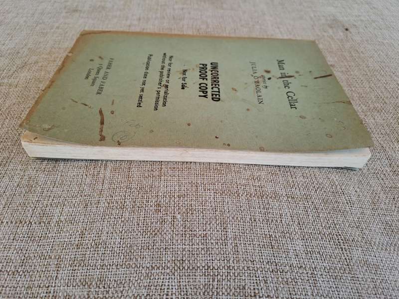 Man in the Cellar (Uncorrected Proof Copy) - Stories by Julia O`Faolain