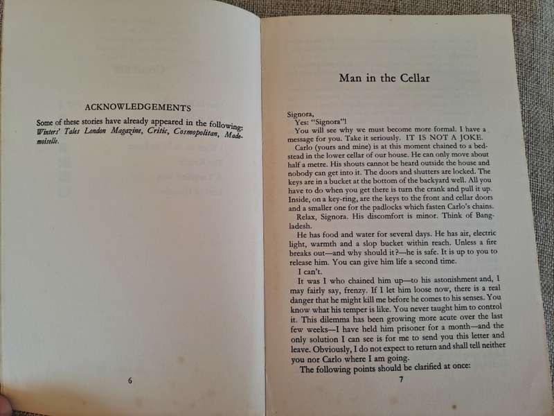Man in the Cellar (Uncorrected Proof Copy) - Stories by Julia O`Faolain