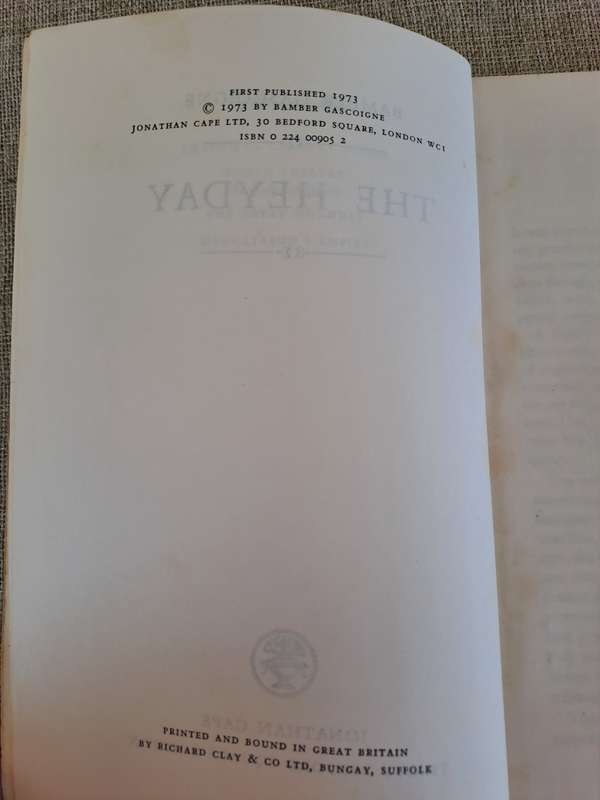 The Heyday (Uncorrected Proof) - Babmber Gascoigne