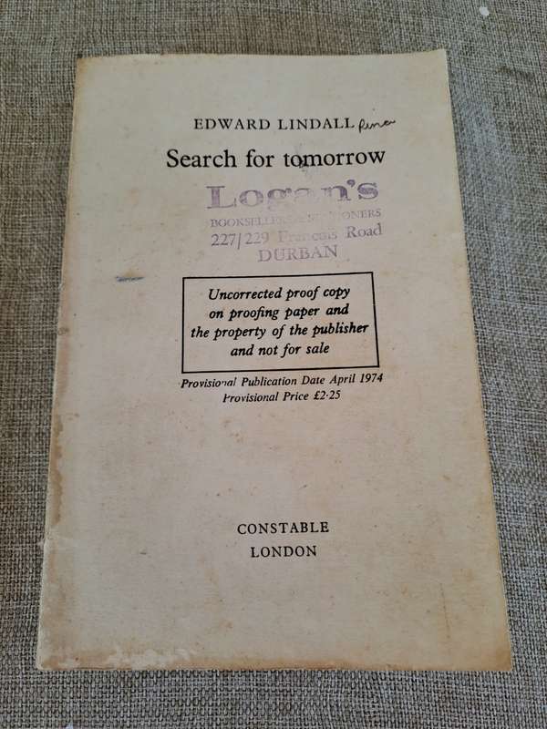 Search for Tomorrow (Uncorrected Proof) - Edward Lindall