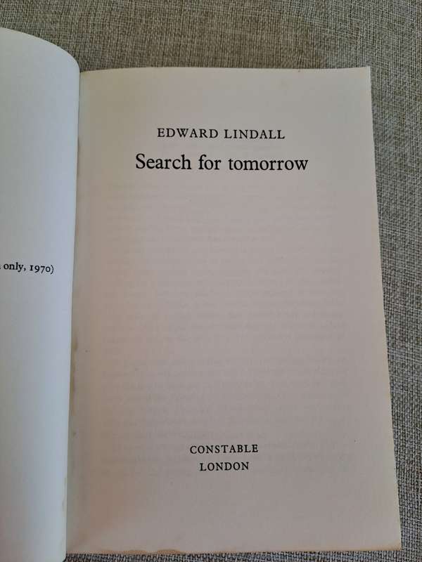 Search for Tomorrow (Uncorrected Proof) - Edward Lindall