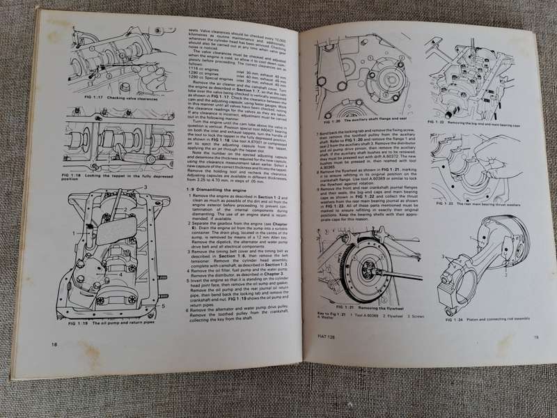 Fiat 128 Owners Workshop Manual Autobook 725, 1969-1977
