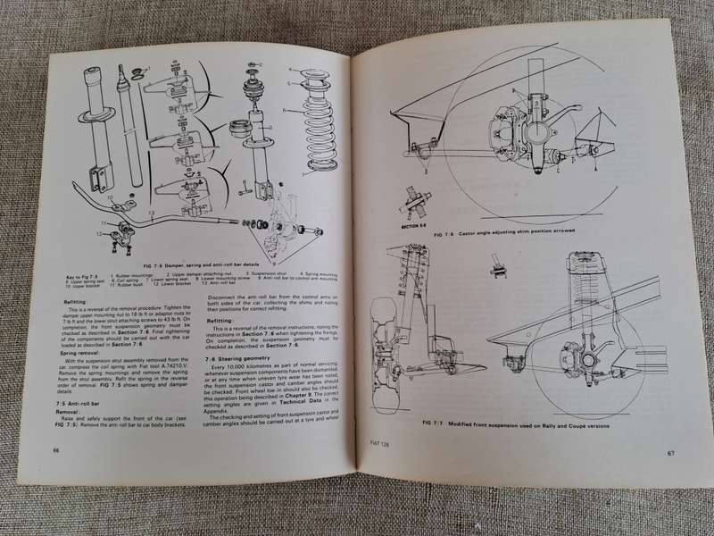 Fiat 128 Owners Workshop Manual Autobook 725, 1969-1977