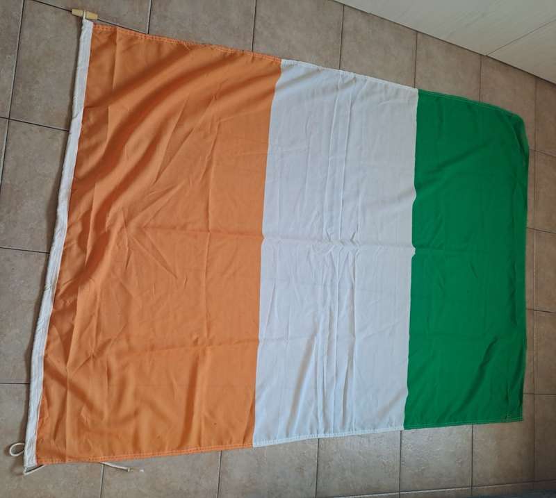 Ivory Coast National Flag 1.8 x 1.2 metres (tears on green section)