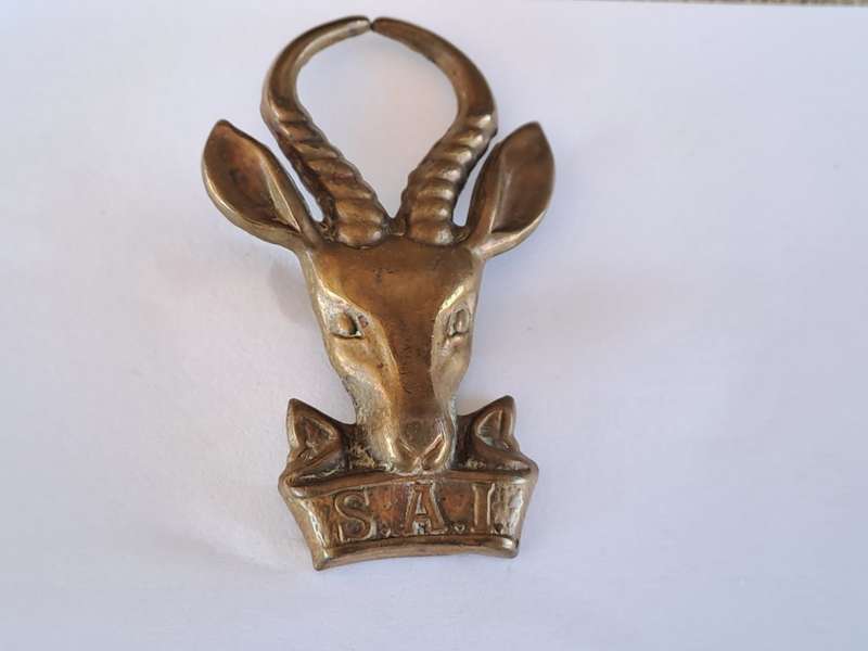 South African Army SA Infantry (SAI) Brass Cap Badge