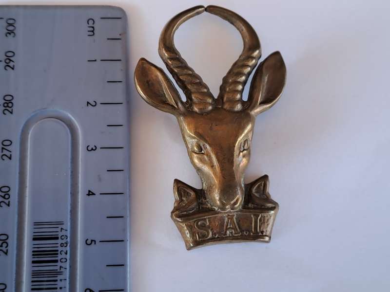 South African Army SA Infantry (SAI) Brass Cap Badge