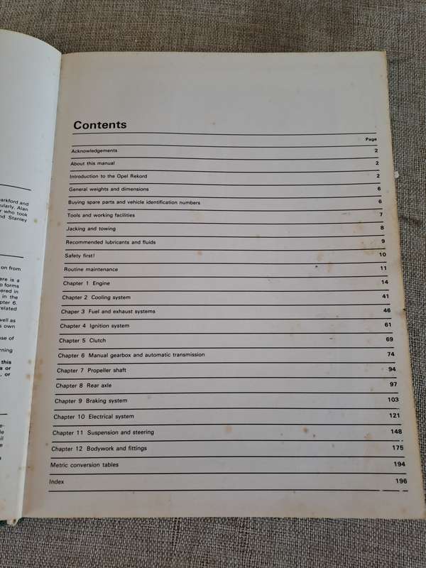 Opel Rekord E series February 1978 to 1980 All Models Owners Workshop Manual - Haynes