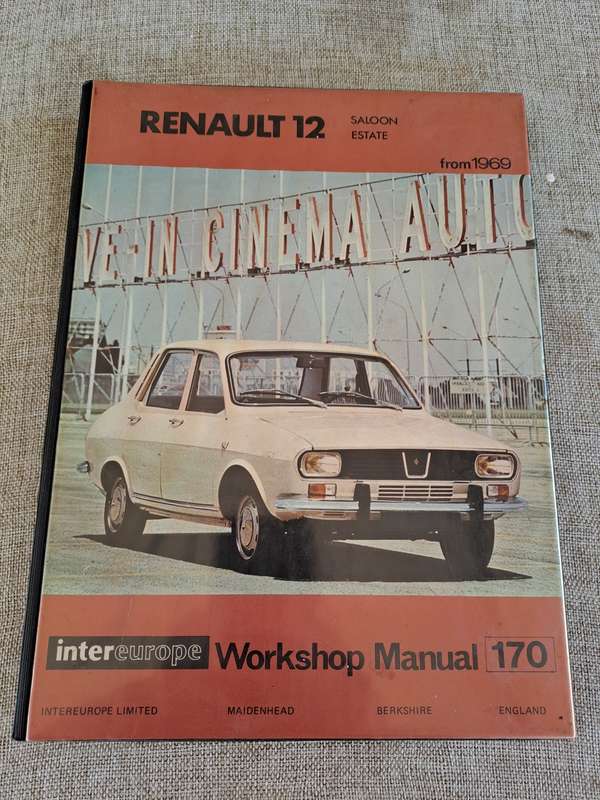 Renault 12 Saloon Estate Workshop Manual from 1969 - Intereurope