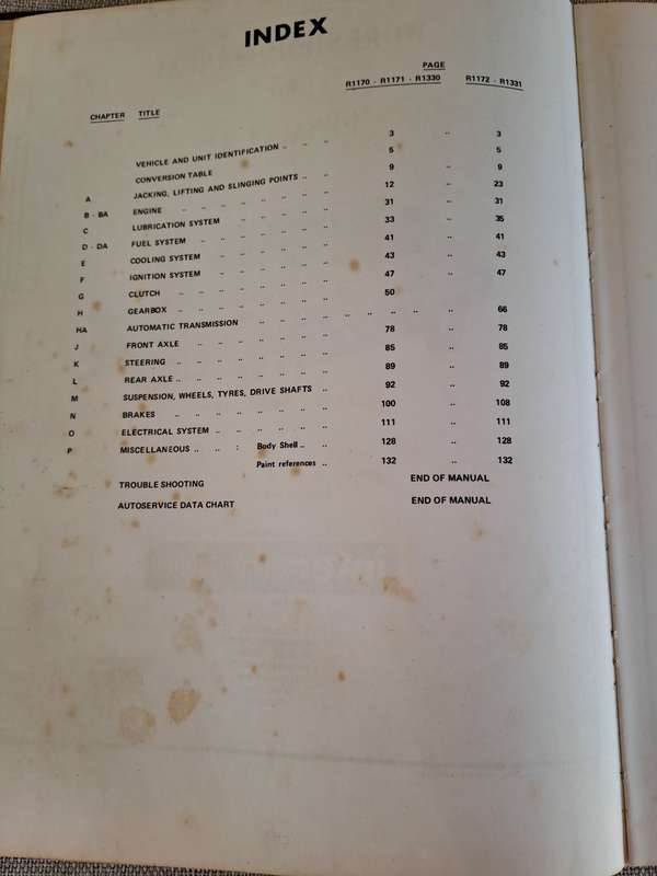 Renault 12 Saloon Estate Workshop Manual from 1969 - Intereurope