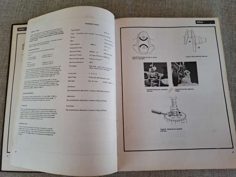 Renault 12 Saloon Estate Workshop Manual from 1969 - Intereurope