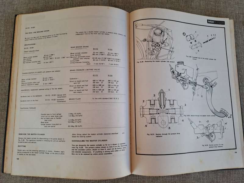 Renault 12 Saloon Estate Workshop Manual from 1969 - Intereurope