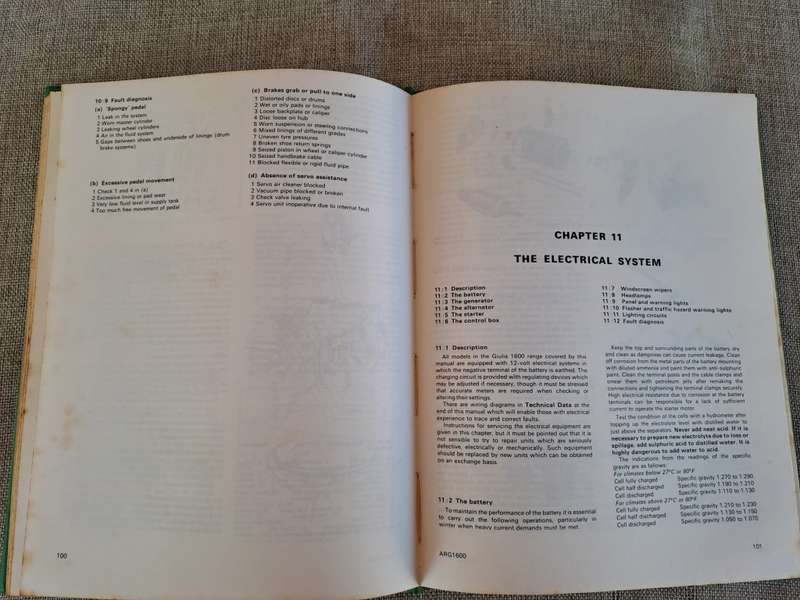 Alfa-Romeo Giulia 1600 Workshop Manual 1962-70 - Autopress Ltd