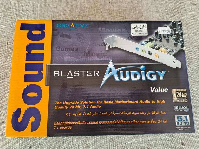 Sound Blaster Audigy Value Sound Card and Bracket