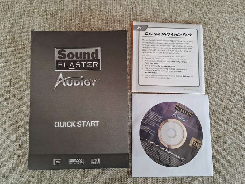 Sound Blaster Audigy Value Sound Card and Bracket