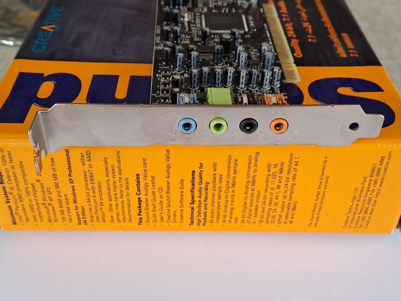 Sound Blaster Audigy Value Sound Card and Bracket
