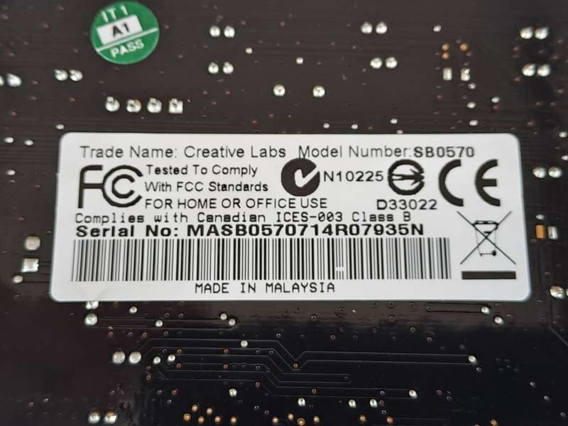 Sound Blaster Audigy Value Sound Card and Bracket