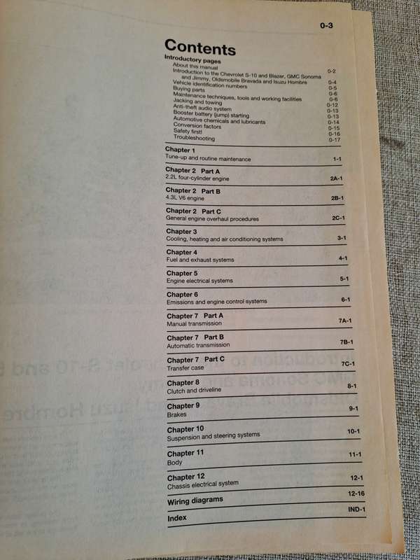 Chevrolet S-10 & GMC Sonoma Pick-ups Repair Manual - Haynes