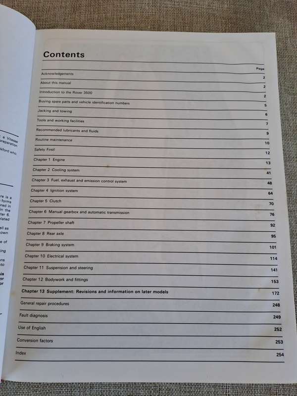 Rover 3500 V8  1976 to 1985 Owners Workshop Manual - Haynes