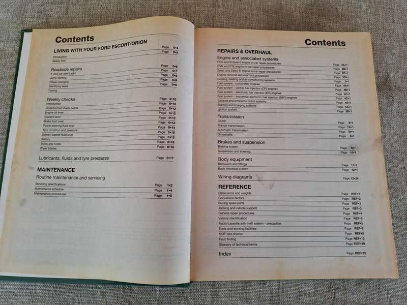 Ford Escort & Orion Sept 1990 to 2000 Petrol Service and Repair Manual - Haynes