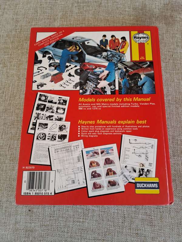 Austin Metro 1980 to 1989 Owners Workshop Manual - Haynes